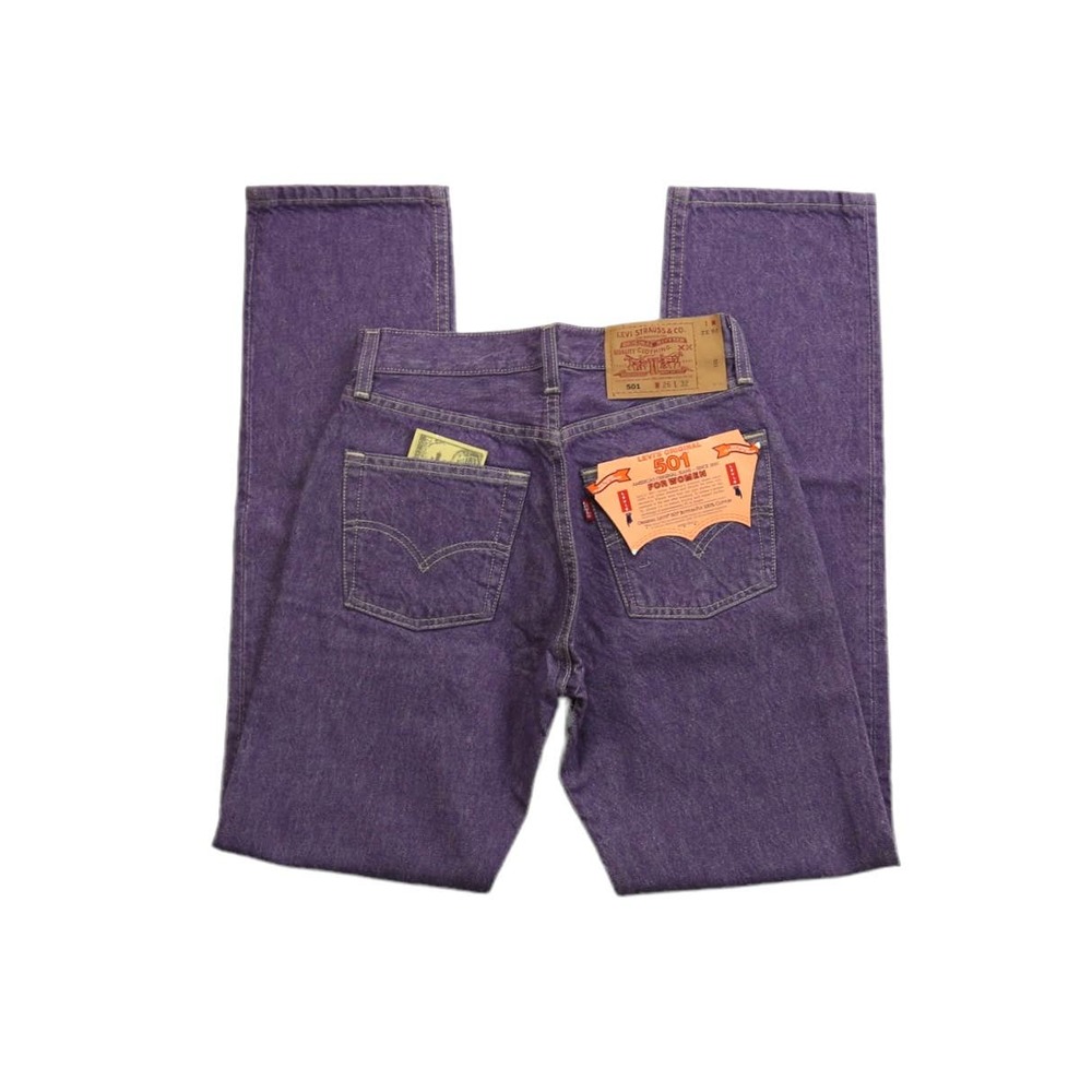 Vintage Levi’s 501 Deadstock Purple Button Fly Jeans